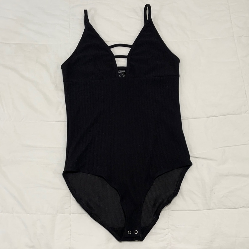 Streetwear Society Black Ribbed Bodysuit